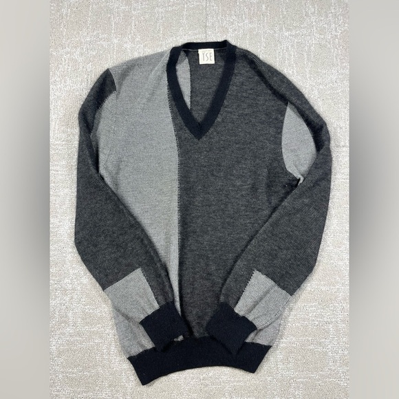 Jason WU For TSE Cashmere Metallic Color Block V-Neck...